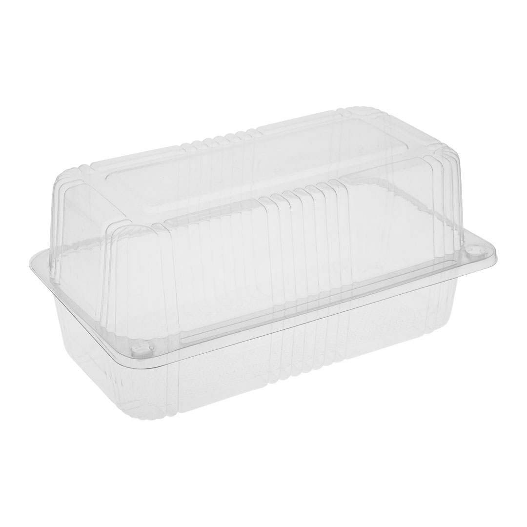 Bar Cake Hinged Lid Containers