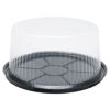 Black Cake Base with Clear Dome Lid - Thumbnail Image 1